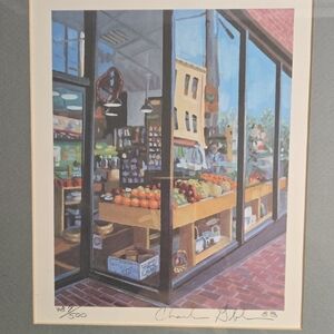 Charming Street Market Art Print